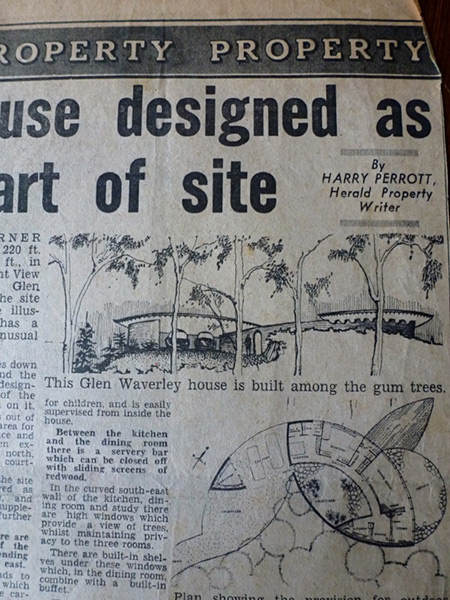 Article in The Age with house design