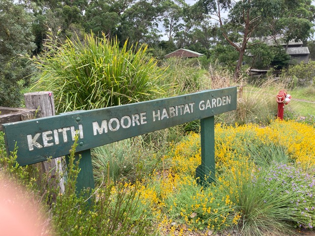 Keith Moore Habitat garden signpost
